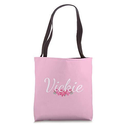 Bolso Tote Floral Rosa Personalizado con Nombre miniatura 1