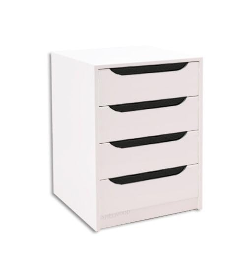 arelwood . com   Cajonera para Armario, Completamente Montada, Frente Góndola, Color Blanco, 90 cm Ancho x 50 cm Fondo   4 Cajones 16 cm. Alto 72,8 cm. Entrega A PIE DE Calle.