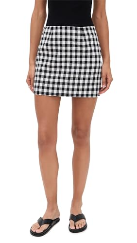 WAYF Women's Gracie Gingham Mini Skirt