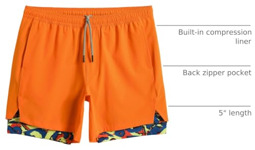 Image of maamgic Mens 2 in 1 Workout Shorts 5 inch /7 inch Gym Running Shorts with Liner