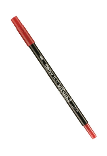 Uchida 1122-C-65 Marvy Extra Fine Tip Le Plume II Double Ender Marker Pen, Cherry by UCHIDA