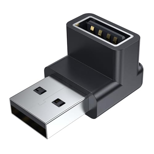 MOGOOD 90 Degrés USB 3.2 Adaptateur, 10 Gbps Up et Down Angle USB Un Connecteur Mâle à Femelle L Shape Extender Prend en Charge Le Transfert de Données...