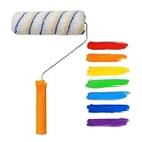 Vernice Brush Roller,House Projects Renovation Supplies - Painting Roller Brush - For Doors Fences Decks Wall Ceilings Decorations Cabinets, Cotton, Polyester, Acrylic