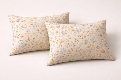 Image of DECORUM Cloud Cotton Double Bedsheet Floral Print with 2 Pillow Covers | 244 TC | Ultra Soft Feel | Premium Comfort | Breathable & Skin Friendly | for Bedroom (90 x 90 Inches)