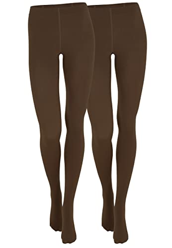 Yenita Medias TERMICAS con forro polar para mujer (pack de 2/4) Medias térmicas calientes negro, marrón, rojo, azul, XL-XXL