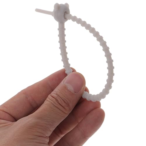 Toddmomy 20 piezas reutilizables de lazos de silicona ajustables para gestión de cables para escritorio, organizadores de cables, resistentes al desgaste, sujetadores de cordón multiusos miniatura 7