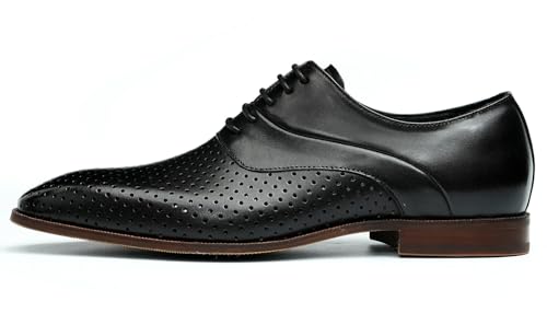 Mens Dress Shoes Formal Oxfords Summer Leather Shoes Fashion Business Prom Wedding Wingtip Debry Casual Skeleton Shoes for Men2