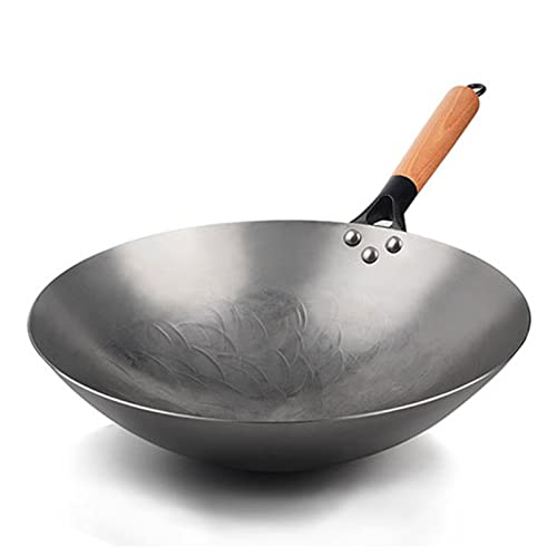 Grand pot à soupe wok sans fumée en acier pour cuisine saine