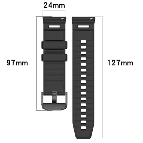 Correa Ajustable de Silicona para Garmin Venu X1 24mm Negra miniatura 6