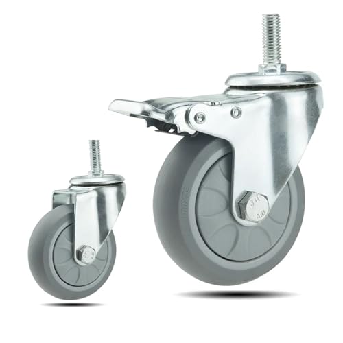 Roues pivotantes anti-vibration avec frein pour chariots instables