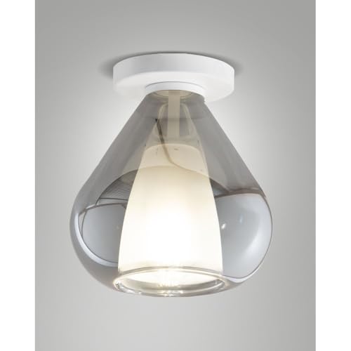 Plafonnier rond d.20cm Fabas Luce Lila avec ampoule LED E27