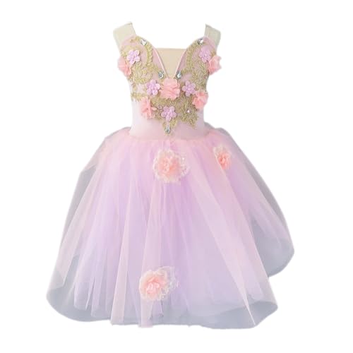 社交ダンスドレス ピンクと紫のフラワー刺繍 社交ダンスドレス ピンクと紫のフラワー刺繍