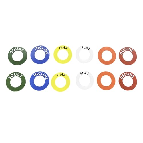 SECRET DESIRE Creations 12 Pieces Barbell Reminder Labels for Power Squat Rack Barbell J-Cup J Hooks
