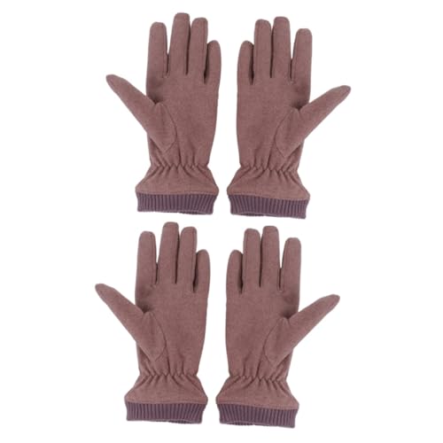 SHERCHPRY 2 Pairs Winter Gloves Double-layer Warm Mitten Soft Material Comfortable for Girls