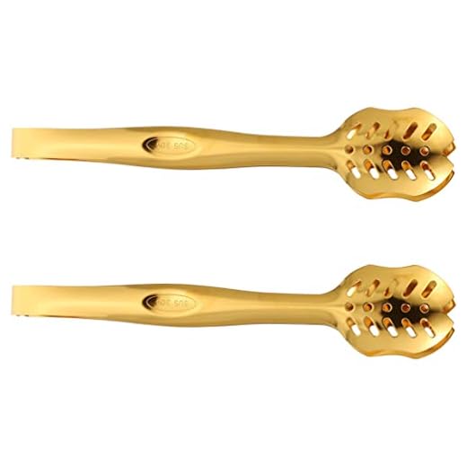 CALLARON 2 Uds Pinzas Para Servir Pinzas De Cocina De Acero Inoxidable Pinzas Para Aperitivos Pinzas Para Barbacoa Pinzas Para Comida Pinzas Para Tostadora De Pan Pinzas Para Buffet Para