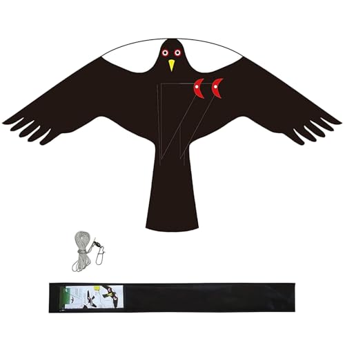 Flerigh Bird Hawk Flying Kite Without Pole for Crops Farm Protector Bird Scarer Flying Kites - Style C Kite Without Pole