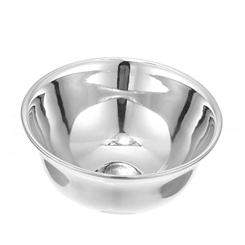 MUSISALY Stainless Steel Shaving Soap Bowl Cup Double Layer Grooming Mug for Men Beard Shaving Mug Soap Cream Bowl Stable Base