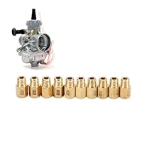 Vtm TMX Vergaser 200-290, Vergaser Hauptdüsensatz, Mikuni Vergaser Düsen, 10Pcs/Set Vergaser Hauptdüse Vollmessing Ersatz für VM TM TMX Carb 200, 210, 220, 230, 240, 250, 260, 270, 280, 290