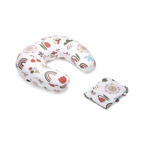 Image of Wakefit Nursing Pillow with Cape for Breastfeeding & Baby Care | 5 in 1 Feeding Pillow with 100% Cotton Removable Cover | Super Soft & Machine Washable | Farmhouse