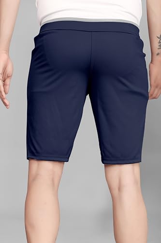 Image of Men's Sports Shorts with Drawstring, Athletic Casual Bermuda Shorts in Multicolor, Zippered Pockets