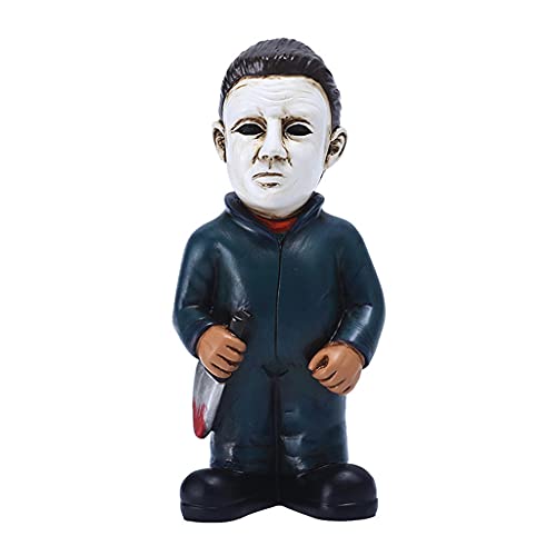 LANCHEN, estatuas de película de Cara Blanca de Terror Creativo, Figuras de Halloween, Resina, Pesadilla, Asesinos, Recuerdo de Fiesta, Regalo de decoración para niños