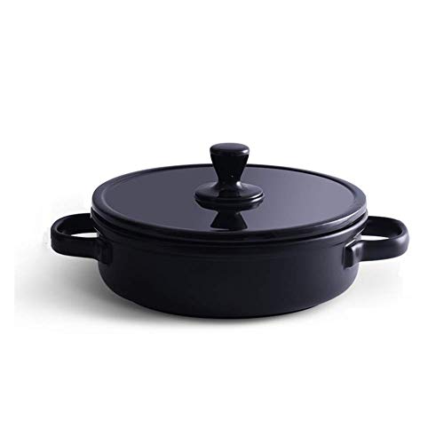 Keramik-Auflaufform mit Deckel 18,5 cm Antihaftbeschichtung und leicht zu reinigen für alle Arten von Öfen außer Induktionsherden, 870 ml