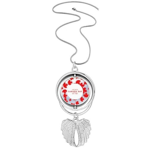 Collier rotatif érable et ailes d'ange, le cadeau mémorable EST 1867