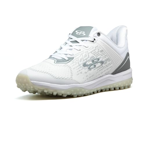 Boombah Viper Pureknit Men's Turf - Status - White/Gray - Size 11.5