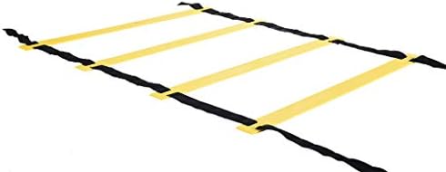 APODTY 8 ung Agility Ladder Speed Ladder Training Ladder for Soccer, Speed, Football Fitness Feet Training Carry Bag, Yellow