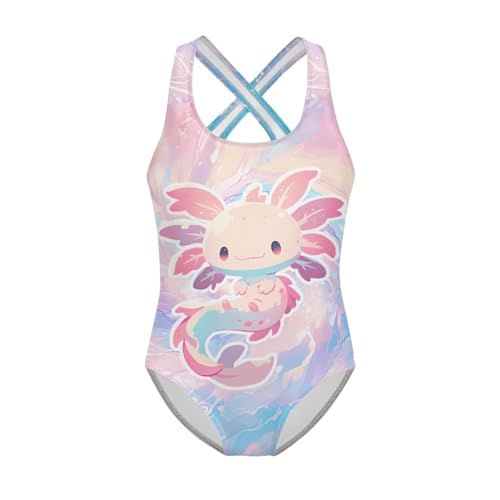 Image of Girls One Piece Swimsuit Teens Cross Back Summer Beach Wear for 5-14Y
