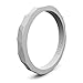 Enso Silicone Ring/Wedding Band. Hammered Design for Men and Women Color: Grey. Size: 5