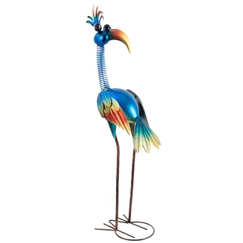 DREAMSOUL 30' Tall Bird Garden Statues Metal Standing Bird Outdoor Statues, 3D Funny Statue for Garden Patio Lawn
