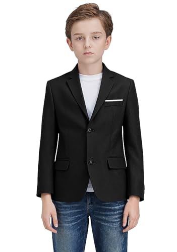Boys' Blazer Suit Jacket Formal Sport Coats Solid Color Tuxedo Blazers for Boy Dinner Party Or Prom