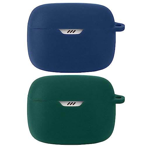 Coque JBL Tune Buds antichoc en silicone bleu-vert pour éviter les rayures