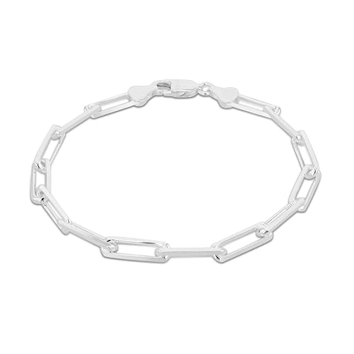 Chaîne à trombones en argent sterling de 5 mm, le bijou anti-ternissement pour votre peau