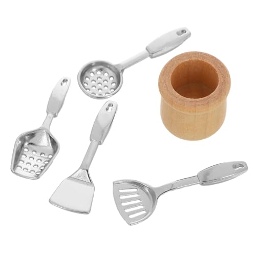 CORHAD 5 Piezas Mini Muebles de Cocina decoración de casa de muñecas Mini Accesorios de Cocina Madera