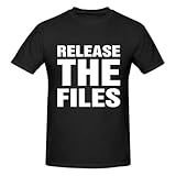 Release The Files Vintage Crew Neck Short Sleeve Cotton T-Shirt, Unisex, Classic Style 5XL Black