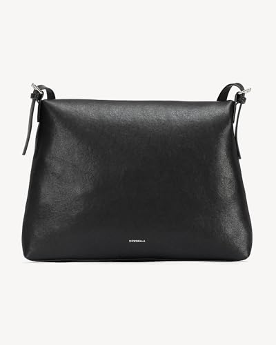 Image of NEWBELLA Tote Bag for Women, Vegan Leather Crossbody Shoulder Bag, Top Handle Satchel Purse for Work, Travel, Daily Use (Black Envelope)