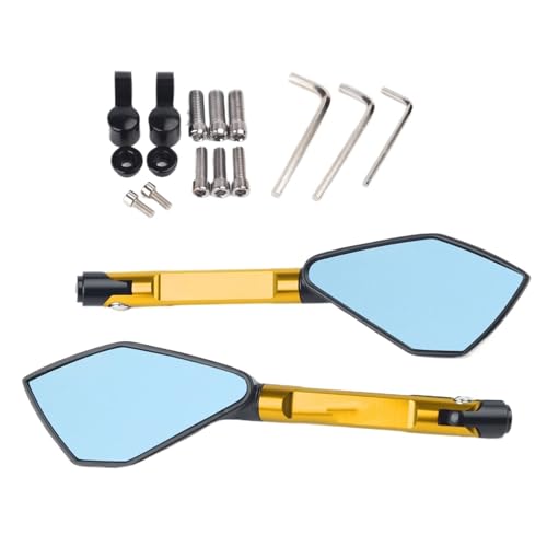 Rétroviseurs moto Suzuki GSR 750 600 400 miroirs CNC bleus