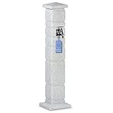 YourCasa Classic Wassersäule Garten Granit-Optik | Römische Wasserzapfsäule mit 3/4 Wasserhahn & Aufbewahrungsbox | 111 cm Standbrunnen Zapfstelle | Witterungsbeständig (Sandstein)