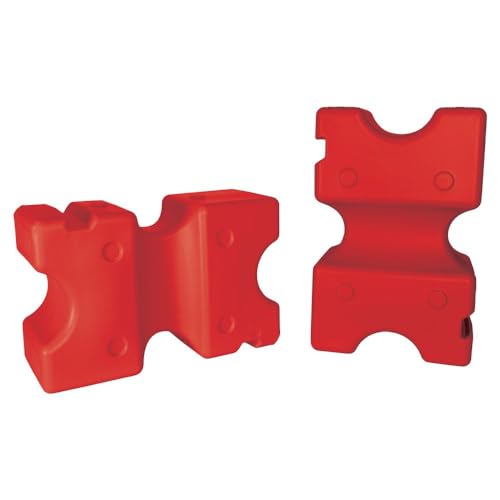 Schneiders Jump Blocks for Horses - Pair | Lightweight & Durable | Versatile Training Tool | Enhances Equestrian Practice | Color Red