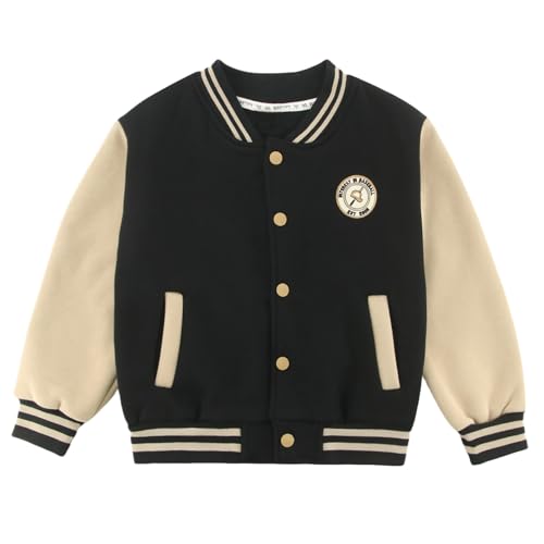 Image of Kids Baseball Jackets School Varsity Uniform Cotton Leisure Fashion jackets Boys Girls Jackets for 2-7 Years