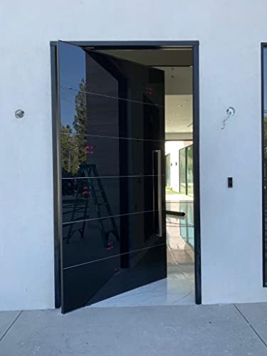 Square Rectangle Flat Shape Bar Stainless Steel Modern Contemporary Entry Door Handle Bar Pull Shower Glass Sliding Barn Door Interior Exterior Door Pull Push Modern Finish. (Silver 48 Inch)