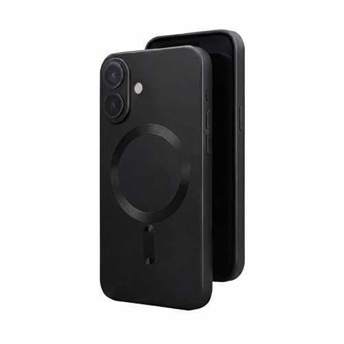 Image of amazon basics Premium Mag-Safe Case for iPhone 17 | Shockproof & Anti-Scratch Cover | Soft Silicone with Wireless Charging | Camera Lens Guard - Black