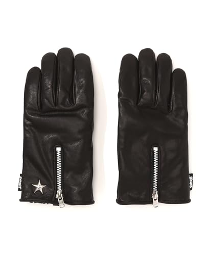 【Schott】【ショット】 WINTER ZIP GLOVE ウィンター ジップ グローブ メンズ L 010 ブラック 782-4970044