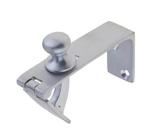 Kooples Hardware Counterflap Catch Traditional Flush Fastener – Secure Brass Latch for Folding Counter Flaps & Tables (Satin Chrome)