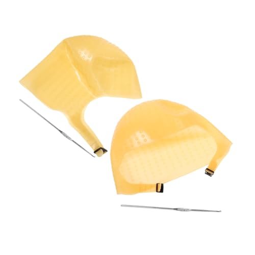 iplusmile Gorro de Silicona para Mechas Reutilizable 2 Piezas Suave y Flexible para Coloración y Resaltado de Cabello Herramienta para Salón y Doméstico