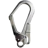 Lawnrden Snap Auto Locking Carabiner, Snap Hooks, D-Shape Sturdy Alloy Steel Grappling Hook, Professional Fall Protection Hooks Heavy Duty for Safety, Climbing, Rappelling, Abseiling