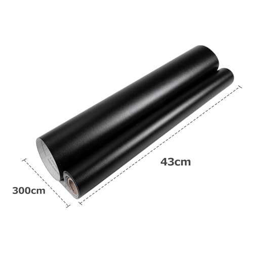 Tafelfolie Selbstklebend 300 * 43 cm kreidetafel Klein Schwarzer Selbstklebend Abwischbar Kreidefolie für Schulen Büros Schreiben oder Basteln