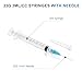 CareLiving 100 Pack 3ml Syringes 23G, 1.0 inch Needle Luer Lock Syringe Individually Packaged (3ml, 100)